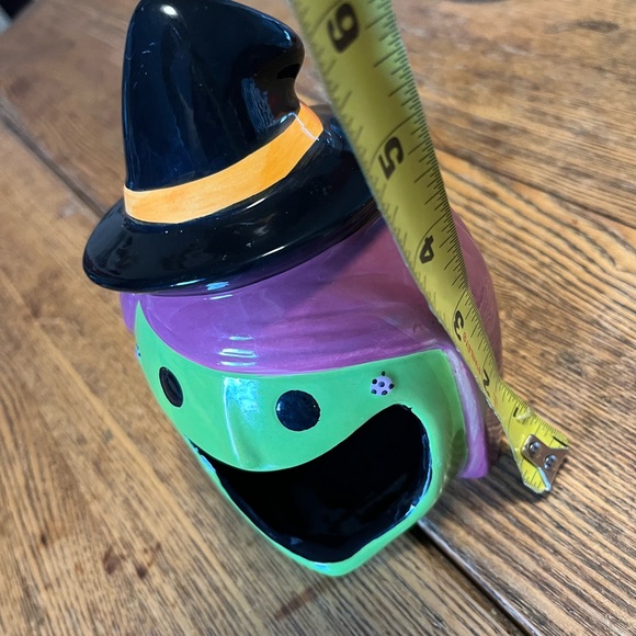 HALLOWEEN CERAMIC OPEN MOUTH WITCH JAR - Picture 5 of 5